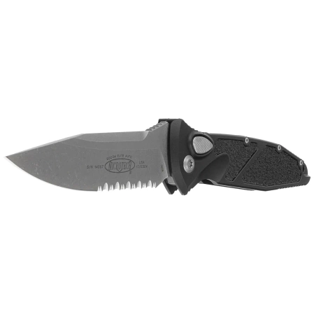 Microtech Socom Elite Auto S/E Automatic Knife Black Aluminum, Apocalyptic P/S M390 by Tony Marfione (160A-11AP)