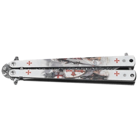 Martinez Albainox Balisong Knife White Templar 3D Design Steel, 3D Design 3Cr13Mov (02268)