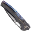 Nóż składany WE Knife Exciton LE No 185/210 Black / Flamed Titanium, Two Tone CPM 20CV (WE22038A-4)