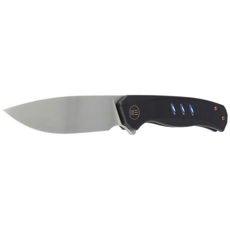 WE Knife Seer LE No 444/610 Black Titanium, Rubbed Silver CPM 20CV knife (WE20015-1)