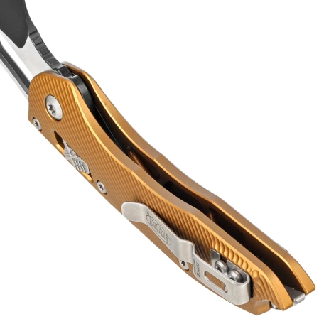 Nóż składany Microtech Stitch Ram-Lok S/E Fluted Tan Aluminium, Black M390MK by Borka Blades and Tony Marfione (169RL-1FLTA)