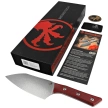 Microtech Santoku 6'' Kitchen Knife Merlot G10, Stonewashed MK390 (3200-10MR)