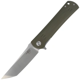 Bestech Kendo Knife Army Green G10, Stonewashed / Satin D2 (BG06B-1)