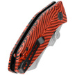 Kubey Knife Monsterdog Black/Red G10, Damascus by Dmitry Osarenko (KU337G)