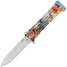 Herbertz CJH Pin Up Airplane Knife, Satin 420 (10000633)