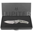 Fox Jupiter Gray Titanium/Jungle Wear Fatcarbon, Acid Stonewashed M390 by Denis Simonutti knife (FX-555 TICF)