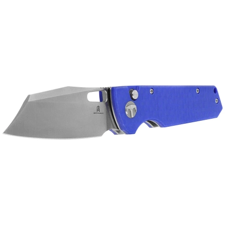 Bestechman Guardian Knife Blue G10 w/ Carbon Fiber Pattern, Satin D2 (BMK11D)