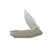 Kubey Basilisk Knife Tan G10, Stonewashed 14C28N by Damned Designs (KU391C)