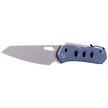 Nóż składany WE Knife Vision R Blue Titanium, Silver Bead Blasted CPM 20CV by Snecx Tan (WE21031-3)
