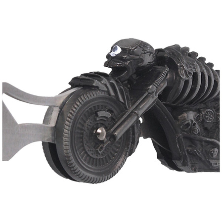 Martinez Albainox Moto Skeleton Knife with Flashlight Gray Zamak, Laser Ornament 3Cr13Mov (18063)