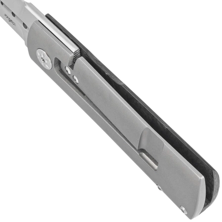 Nóż składany Maserin Daga Black/Silver FatCarbon, Satin Elmax by Attilio Morotti (372/N)