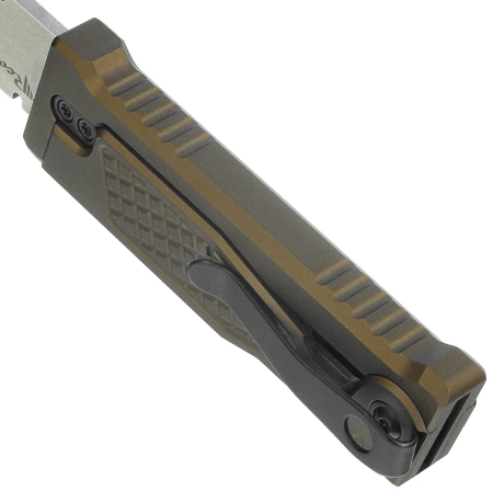 Nóż grawitacyjny OTF Reate EXO-U-V2 Diamond Pattern Bronze Aluminium, Stainless Steel (EXO-U-V2 DPB)