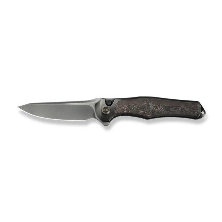 WeKnife 702XI LE No 006/150Gray Integral Titanium/Copper Foil Carbon Fiber, Polished Gray M390 (WE07B-3)