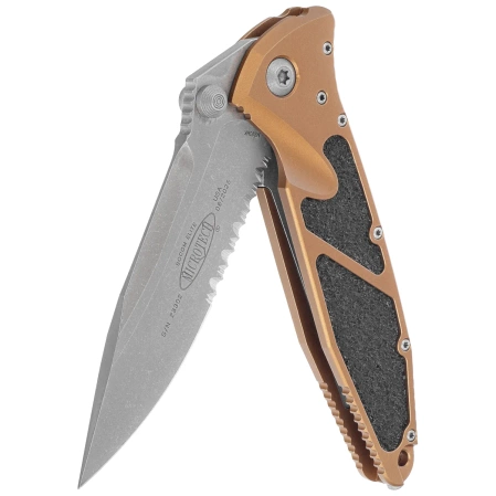 Microtech Socom Elite S/E-M Knife Tan Aluminum, Apocalyptic P/S M390 by Tony Marfione (160-11APTA)