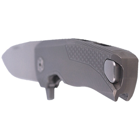 LionSteel ROK Knife Grey Titanium, Satin M390 by Molletta (ROK G)