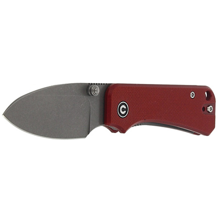 CIVIVI Knife Baby Banter Burgundy G10, Gray Stonewashed by Ben Petersen (C19068S-6)