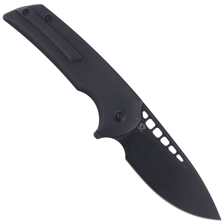 Nóż składany WE Knife Mini Malice Black Titanium, Black Stonewashed CPM 20CV by Ferrum Forge (WE054BL-1)