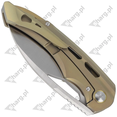 Nóż składany Bestech Fairchild Gold Titanium, Satin by Hand CPM S35VN by Kombou (BT2202D)