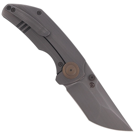 WE Knife Thug Marble Carbon Fiber, Gray Hand Rubbed (2103C)