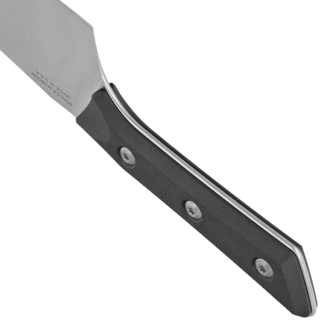 Microtech Santoku 6'' Kitchen Knife Black G10, Stonewashed M390MK (3200-10BK)