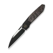 WeKnife Brr15 Black Titanium/Copper Foil Carbon Fiber, Black Stonewashed/Satin M390 by Rafal Brzeski (WE24007-1)
