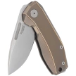 LionSteel Nano Bronze Titanium, Satin MagnaCut Knife (NA01 BR)