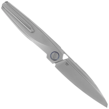 Nóż składany Rike Knife Baidi S Titanium/Green Carbon Fiber, Bead Blasted M390 (RK-Baidi-S-P/GCF)
