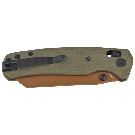 Bestechman Cicada's Wing OD Green G10, Gold 10Cr15MoV (BMK06C)