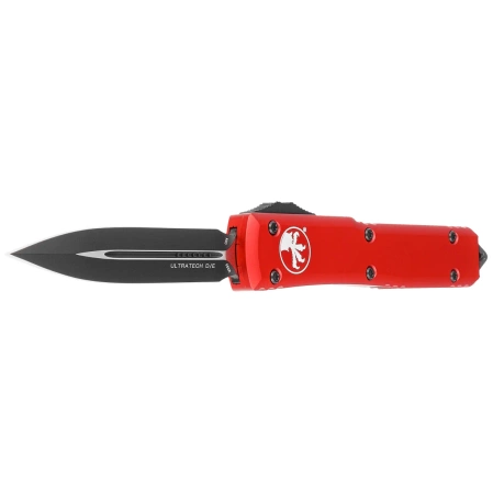 Nóż automatyczny OTF Microtech Ultratech D/E Red Aluminium, Black  M390 by Tony Marfione (122-1RD)
