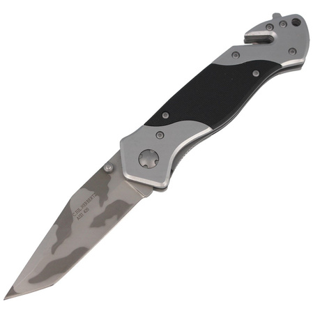 Herbertz Solingen Rescue Black G10 / Stainless, Camo-Design Blade (44069 - 226912)