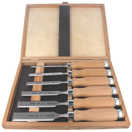 Narex Profi chisel set with side chamfer 6, 10, 12, 16, 20, 26 (853055)