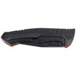 Bestech Keen II Black-Orange G10/Titanium, Black Stonewashed CPM S35VN by Koens Craft knife (BT2301F)