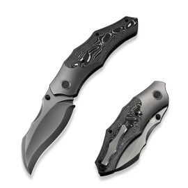 Nóż składany WeKnife Orc Boss Gray Titanium/Aluminum Foil Carbon Fiber, Gray CPM 20CV by Grant Chambers (WE24042-3)