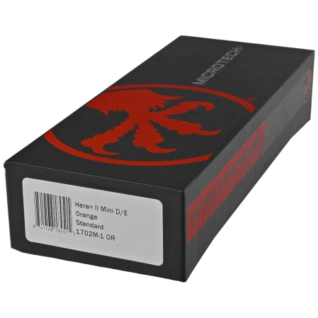 Nóż automatyczny OTF Microtech Hera II Mini D/E Orange Aluminium, Black M390MK by Tony Marfione (1702M-1OR)