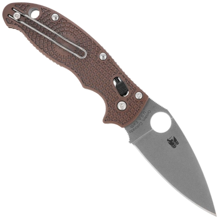 Nóż składany Spyderco Manix 2 Lightweight Sprint Run Brown FRCP, Stonewashed CPM 15V by Eric Glesser (C101PBN15V2)