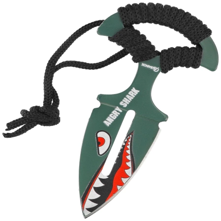 Nóż Martinez Albainox Angry Shark Black Strung, Green 3Cr13Mov (32524)
