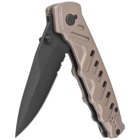 Extrema Ratio Caimano Nero N.A. Tactical Mud Aluminum Knife, Black MIL-C N690 (04.1000.0166/BLK/TM)