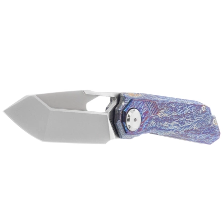 Nóż składany Remette RT-Peregrine Falcon Thunder Lightning Titanium, Hand Fine Grinding Pearlescent M390 (RTT1-TX)