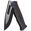Medford USMC FF Knife Black/Blue-Violet ''Diamond Head'' Titanium, BLue HW, Brsh/Blue Clip, Black DLC/Satin S90V by Greg Medford (MK2044TQ-01TM-TFCP-PP)