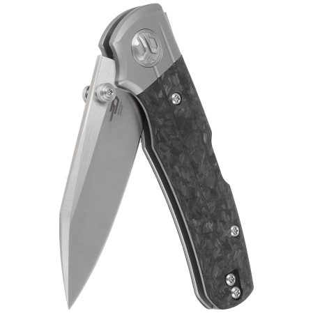 Bestech Tonic Grey Titanium/Marbled Carbon Fiber, Satin M390 by Colin Maisonpierre Knife (BT2204D)