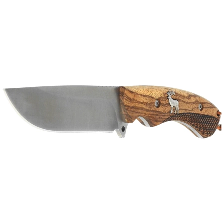 Martinez Albainox Deer Hunting Knife Zebra Wood, Satin 3Cr13Mov (32798)