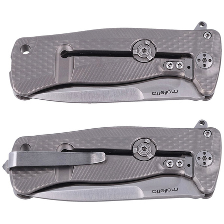 Nóż składany LionSTEEL SR22 Grey Titanium, Satin Sleipner by Molletta (SR22 G)