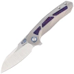 Remette Kestrel Knife Gray Titanium/Timascus, Satin CPM S35VN (RTPO-D)