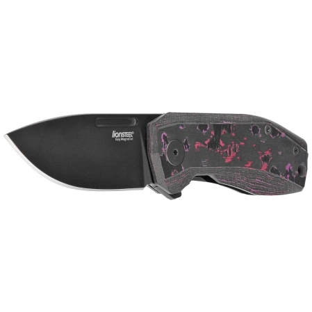 Nóż składany LionSteel Nano Purple Haze Fat Carbon, Old Black MagnaCut (NA01 PH)