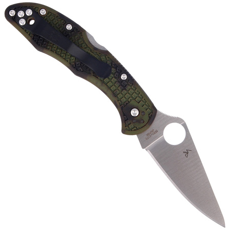 Spyderco Delica 4 FRN Zome Green, Plain VG-10 (C11ZFPGR)