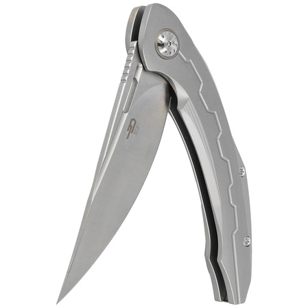 Bestech Marukka Grey Titanium, Stonewashed/Satin M390 by Kombou Knife (BT2002A)