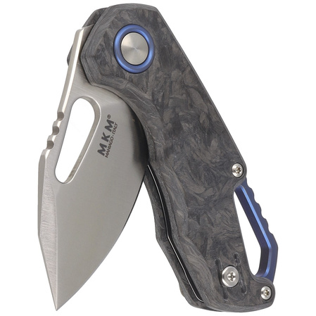 Nóż składany MKM Isonzo Clip Point Marbled Carbon Fiber, Satin M390 by Jesper Voxnæs (MK FX03M-3CM)