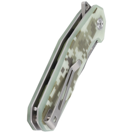 Nóż składany Kubey Carve Digital Camo G10, Bead Blasted AUS-10 (KB237H)