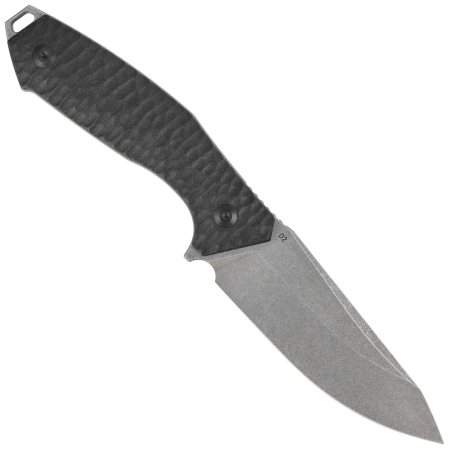 Remette Allosaurus Knife Black G10, Stonewashed D2 (RTAS-B)