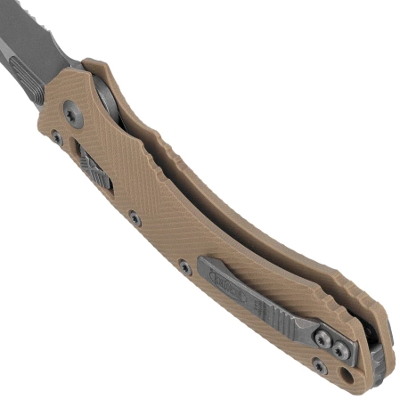 Microtech Amphibian Ram-Lok S/E Knife Fluted Tan G-10, Apocalyptic P/S M390MK by Tony Marfione (137RL-11APFLGTTA)